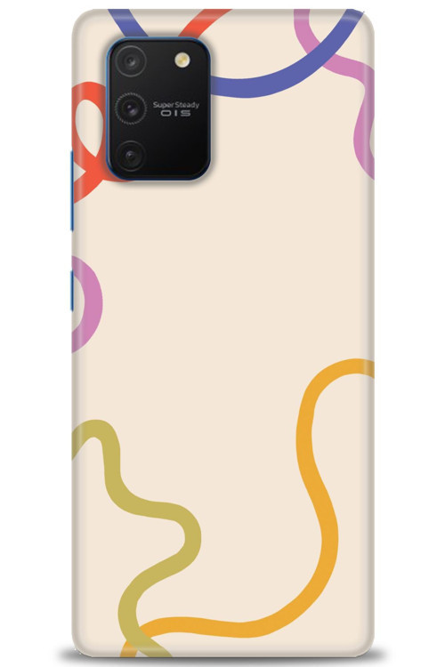 Samsung Galaxy A91 / S10 Lite Kılıf HD Baskılı Kılıf - Renk Çizgileri