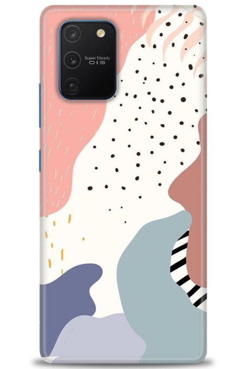 Samsung Galaxy A91 / S10 Lite Kılıf HD Baskılı Kılıf - Yaprak ve Benekler