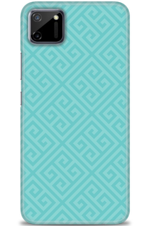 Realme C11 Kılıf HD Baskılı Kılıf - Mavi Mozaik