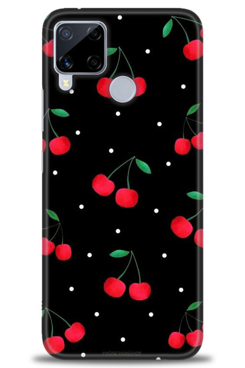 Realme C15 Kılıf HD Baskılı Kılıf - Kirazlar
