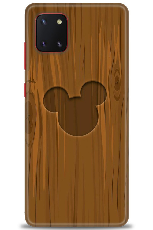 Samsung Galaxy A81 / Note 10 Lite Kılıf HD Baskılı Kılıf - Ahşap Mickey