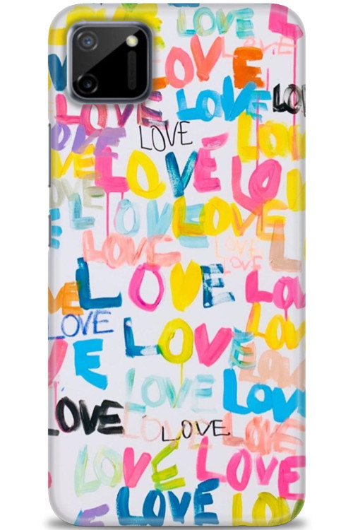 Realme C11 Kılıf HD Baskılı Kılıf - Love Love
