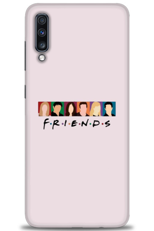 Samsung Galaxy A70 Kılıf HD Baskılı Kılıf - Renkli Friends