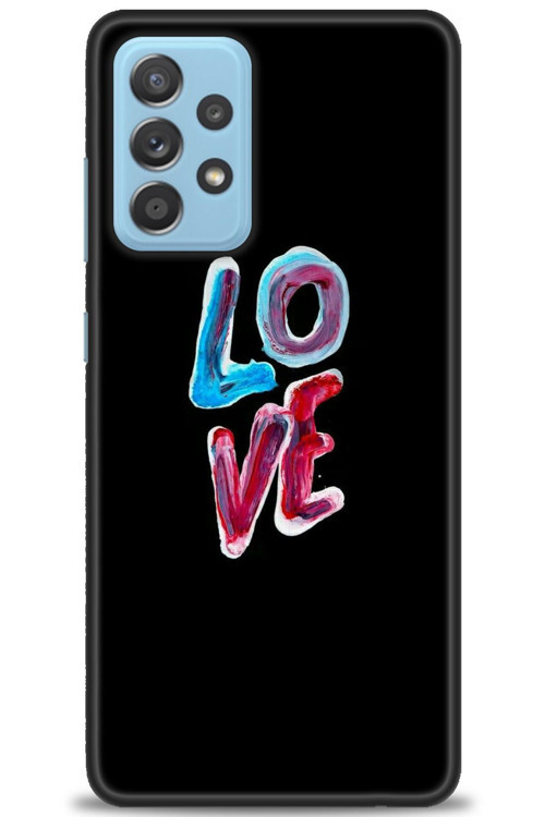 Samsung Galaxy A72 Kılıf HD Baskılı Kılıf - Renkli Love