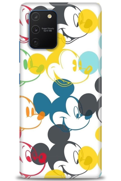 Samsung Galaxy A91 / S10 Lite Kılıf HD Baskılı Kılıf - Renkli Mickey Mouse