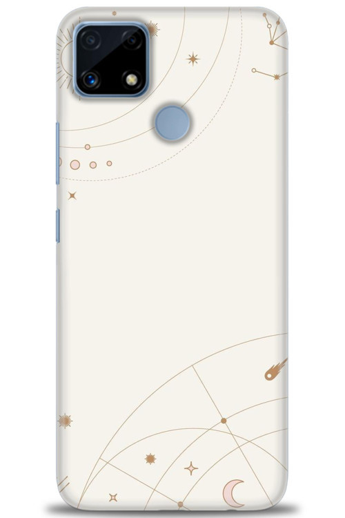 Realme C25 Kılıf HD Baskılı Kılıf - Yıldız Haritası