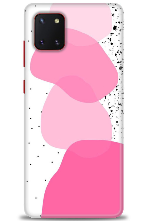 Samsung Galaxy A81 / Note 10 Lite Kılıf HD Baskılı Kılıf - Pembe Beyaz Siyah