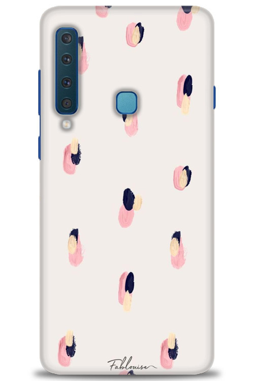 Samsung Galaxy A9 2018 Kılıf HD Baskılı Kılıf - Pembe Lacivert