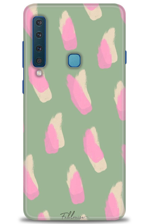 Samsung Galaxy A9 2018 Kılıf HD Baskılı Kılıf - Pembe Krem