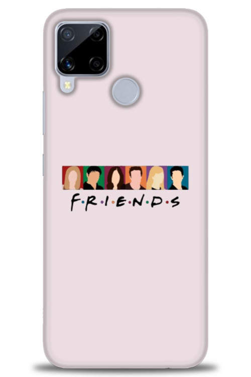 Realme C15 Kılıf HD Baskılı Kılıf - Renkli Friends