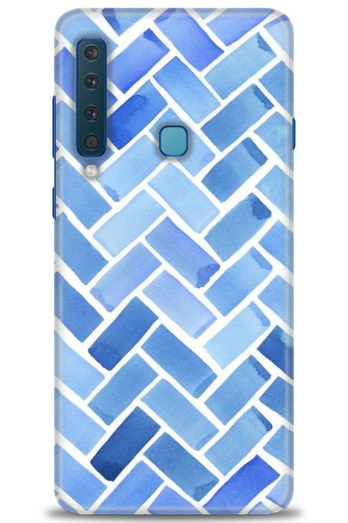 Samsung Galaxy A9 2018 Kılıf HD Baskılı Kılıf - Mavi
