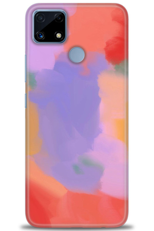 Realme C25 Kılıf HD Baskılı Kılıf - Kırmızı