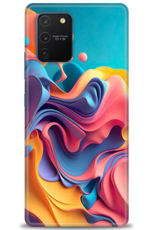Samsung Galaxy A91 / S10 Lite Kılıf HD Baskılı Kılıf - Renkli Su