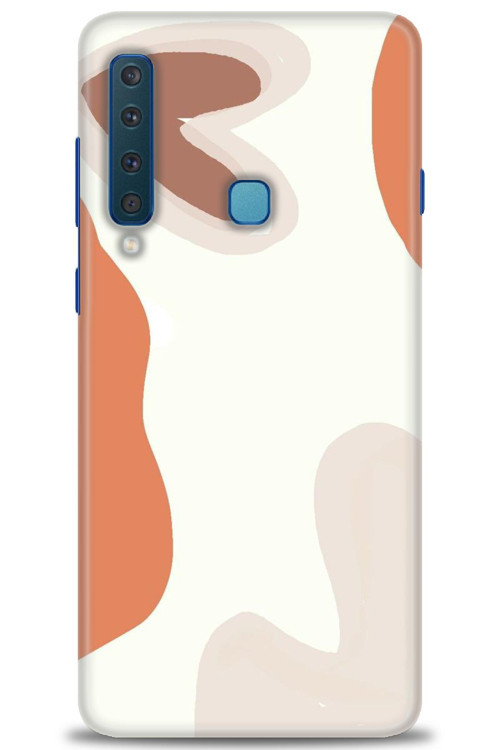 Samsung Galaxy A9 2018 Kılıf HD Baskılı Kılıf - Kahve Kalp