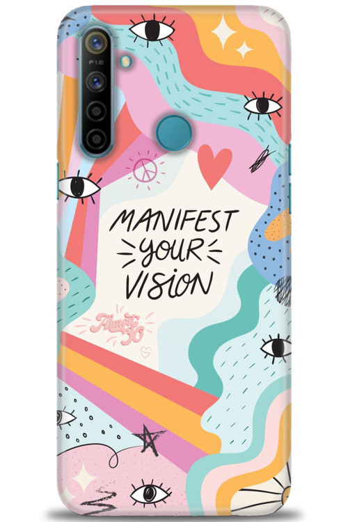 Realme C3 Kılıf HD Baskılı Kılıf - Manifest Your Vision