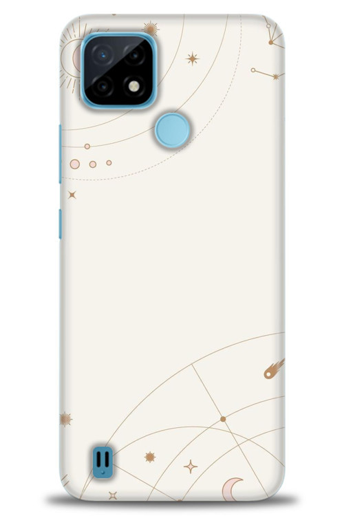 Realme C21 Kılıf HD Baskılı Kılıf - Yıldız Haritası