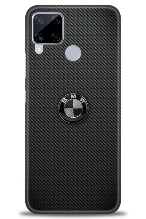 Realme C15 Kılıf HD Baskılı Kılıf - Bmw Siyah