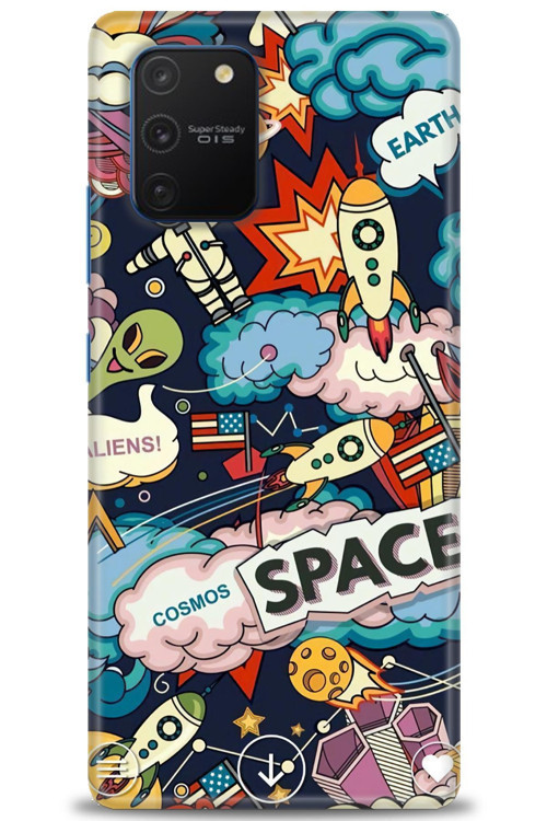 Samsung Galaxy A91 / S10 Lite Kılıf HD Baskılı Kılıf - Space