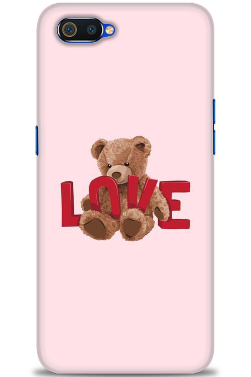 Realme C2 Kılıf HD Baskılı Kılıf - Love Bear