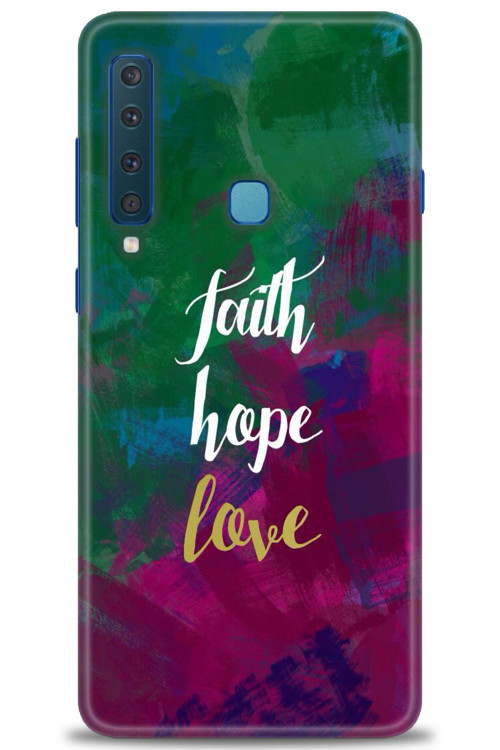 Samsung Galaxy A9 2018 Kılıf HD Baskılı Kılıf - Faith Hope Love