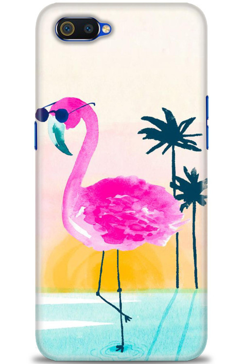 Realme C2 Kılıf HD Baskılı Kılıf - Flamingo