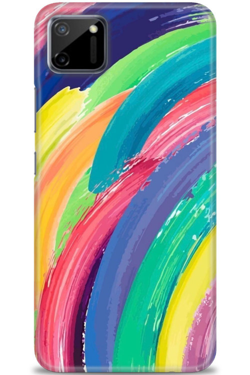 Realme C11 Kılıf HD Baskılı Kılıf - Rengarenk