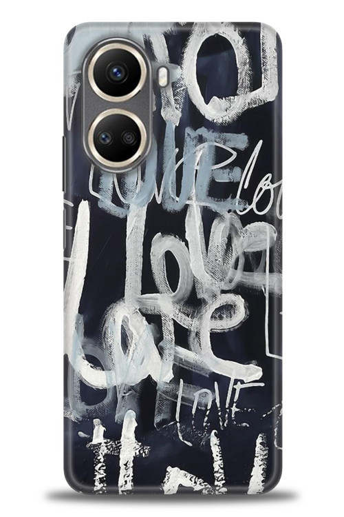 Realme C55 Kılıf HD Baskılı Kılıf - Gri Love