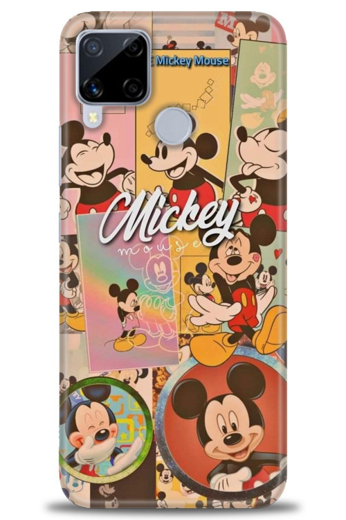 Realme C15 Kılıf HD Baskılı Kılıf - I Love Mickey