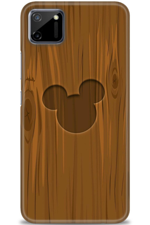 Realme C11 Kılıf HD Baskılı Kılıf - Ahşap Mickey