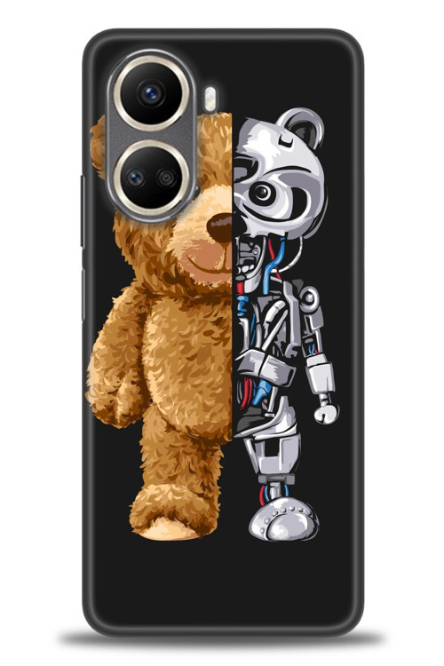 Tecno Camon 19 Neo Kılıf HD Baskılı Kılıf - Ayı ve İskeleti