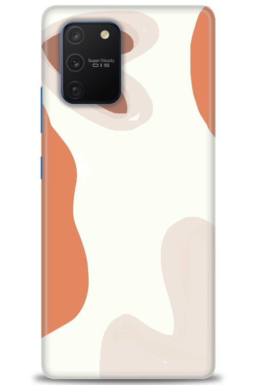 Samsung Galaxy A91 / S10 Lite Kılıf HD Baskılı Kılıf - Kahve Kalp
