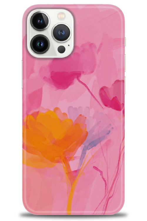 Realme C53 Kılıf HD Baskılı Kılıf - Turuncu Pembe