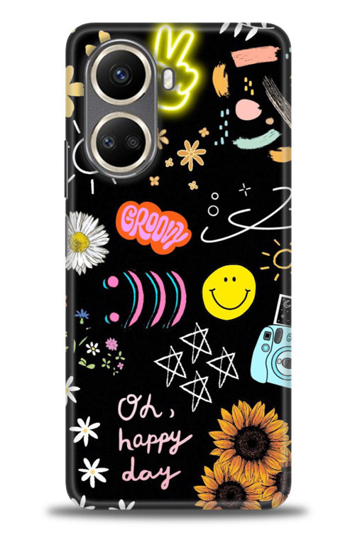 Realme C55 Kılıf HD Baskılı Kılıf - Happy Day