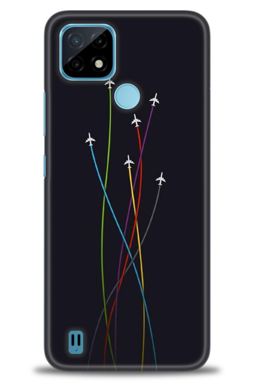 Realme C21 Kılıf HD Baskılı Kılıf - Uçaklar