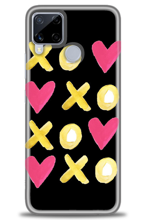 Realme C15 Kılıf HD Baskılı Kılıf - XOXOXO