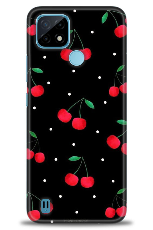Realme C21 Kılıf HD Baskılı Kılıf - Kirazlar