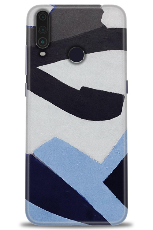 General Mobile GM 10 Kılıf HD Baskılı Kılıf - Gri Mavi