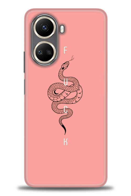Tecno Camon 19 Pro Kılıf HD Baskılı Kılıf - Pembe Yılan