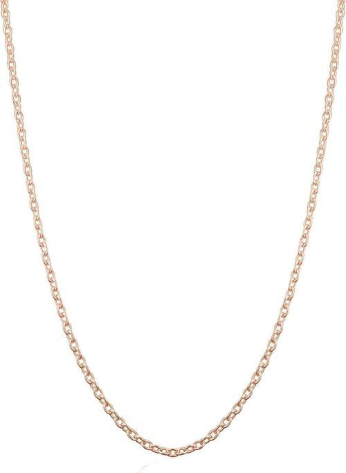 Renk Seçenekli Gold Rose Silver 925 Ayar Gümüş İnce Forse Zincir 45 Cm Uzunluk