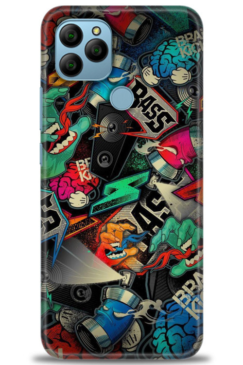 General Mobile GM 22 Kılıf HD Baskılı Kılıf - Bass