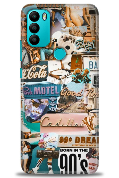 General Mobile GM 21 Plus Kılıf HD Baskılı Kılıf - Pink Motel