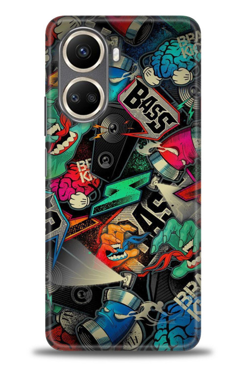 Tecno Camon 19 Pro Kılıf HD Baskılı Kılıf - Bass