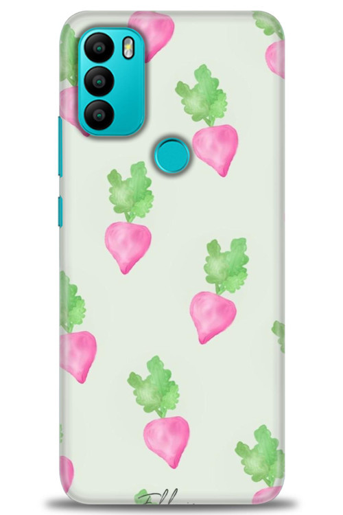 General Mobile GM 21 Plus Kılıf HD Baskılı Kılıf - Pembe Havuçlar