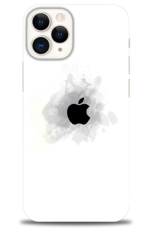 iPhone 12 Pro Kılıf HD Baskılı Kılıf - Siyah Elma