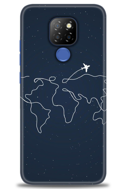 General Mobile GM 20 Kılıf HD Baskılı Kılıf - Uçak ve Dünya