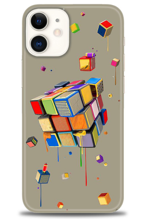 iPhone 12 Kılıf HD Baskılı Kılıf - Zeka Küpü