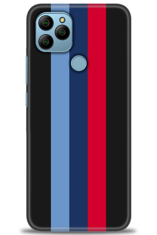 General Mobile GM 22 Kılıf HD Baskılı Kılıf - Bordo Çubuk