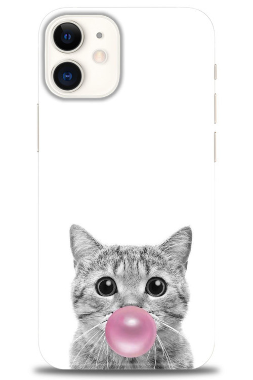 iPhone 12 Kılıf HD Baskılı Kılıf - Cat