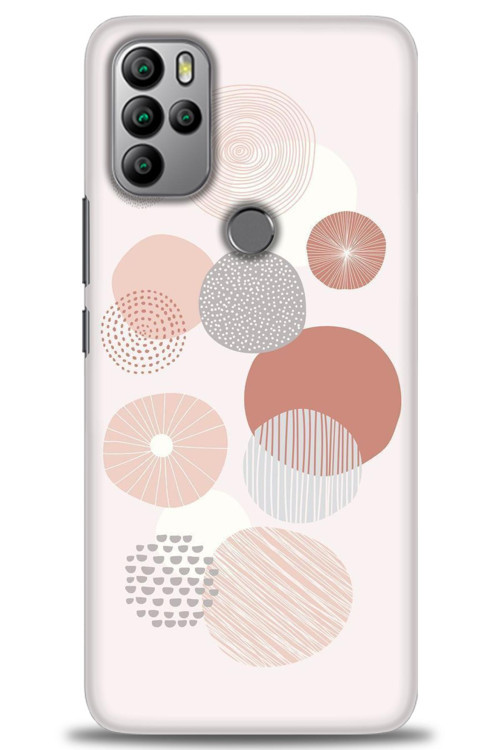 General Mobile GM 21 Pro Kılıf HD Baskılı Kılıf - Pembe Daireler