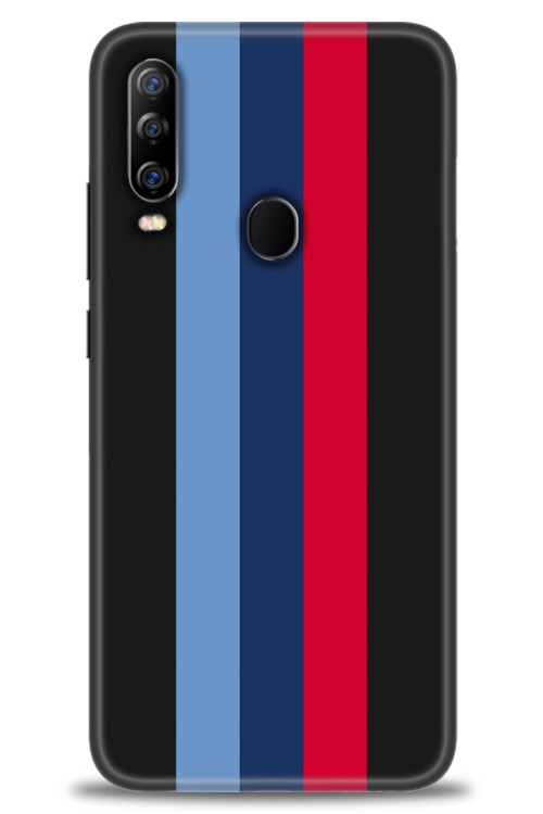 General Mobile GM 20 Pro Kılıf HD Baskılı Kılıf - Bordo Mavi Çubuklar